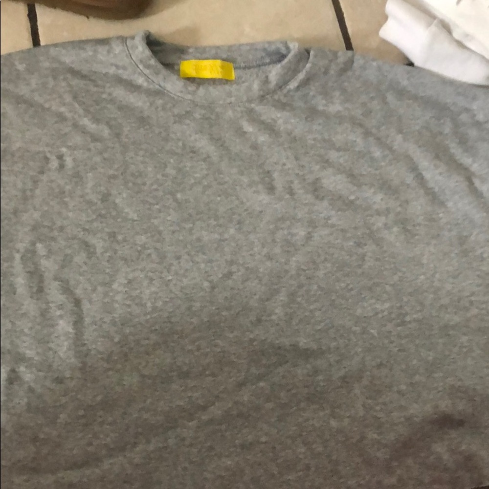 Long sleeve gray crop top